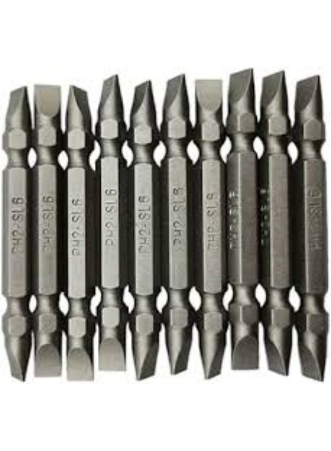 رأس دريل مغناطيسي مزدوج S2 مضاد للانزلاق – أسود – 10 قطع – قوة تثبيت عالية ودقة احترافية - Image 4